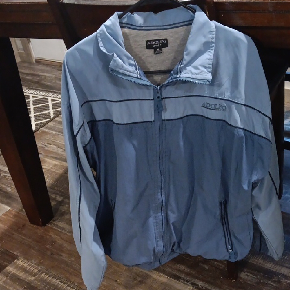 Adolfo Sky Blue Zip-Up Jacket